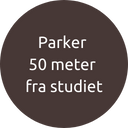 Parkering 50 meter fra pilatesstudiet